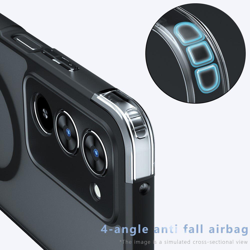 Funda MagSafe para Xiaomi Redmi 15 5G / 15 4G, Techsuit, PureFrost, Negra Satinada