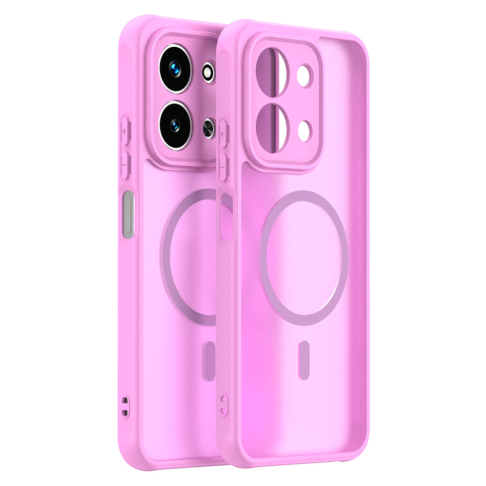 Funda MagSafe para Xiaomi Redmi 15C 5G / 15C 4G, Techsuit, HaloFrost II, Rosa