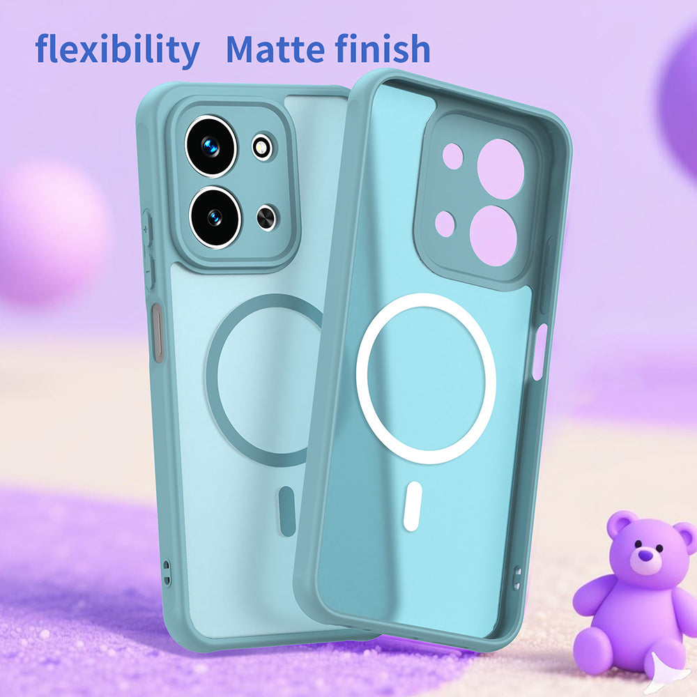 Funda MagSafe para Xiaomi Redmi 15C 5G / 15C 4G, Techsuit, HaloFrost II, Verde Claro