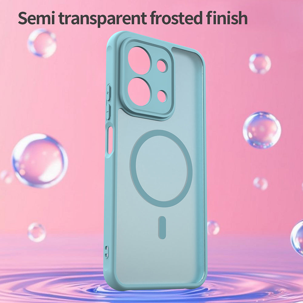 Funda MagSafe para Xiaomi Redmi 15C 5G / 15C 4G, Techsuit, HaloFrost II, Verde Claro