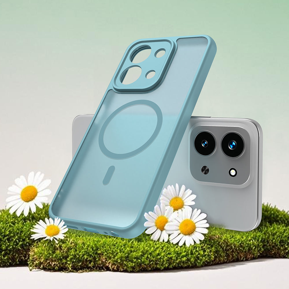 Funda MagSafe para Xiaomi Redmi 15C 5G / 15C 4G, Techsuit, HaloFrost II, Verde Claro