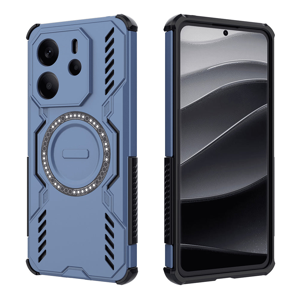 Funda MagSafe para Xiaomi Redmi Note 14 4G (Regional), Techsuit, ArmorMag, Azul
