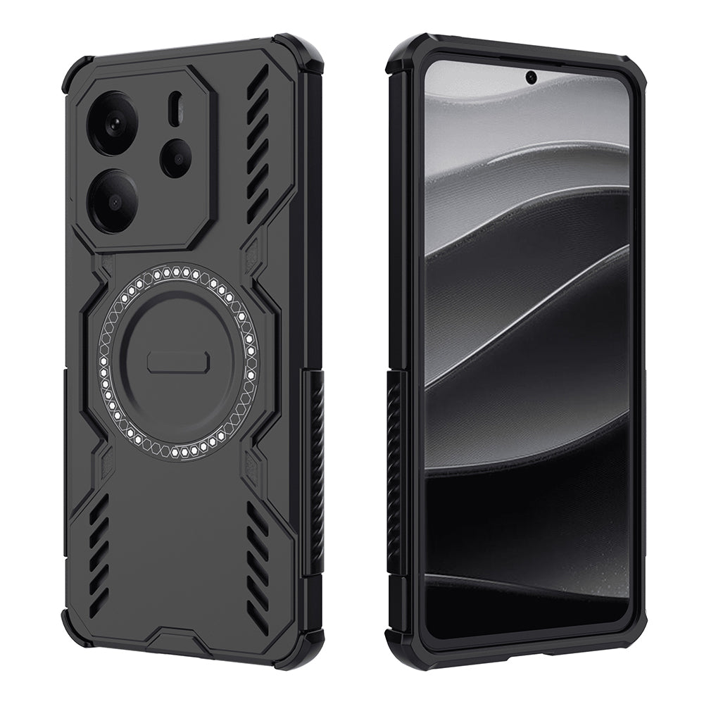 Funda MagSafe para Xiaomi Redmi Note 14 4G (Regional), Techsuit, ArmorMag, Negra