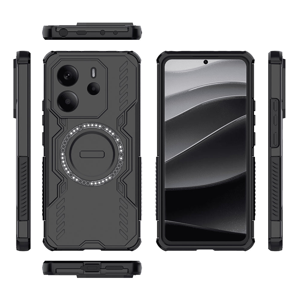 Funda MagSafe para Xiaomi Redmi Note 14 4G (Regional), Techsuit, ArmorMag, Negra