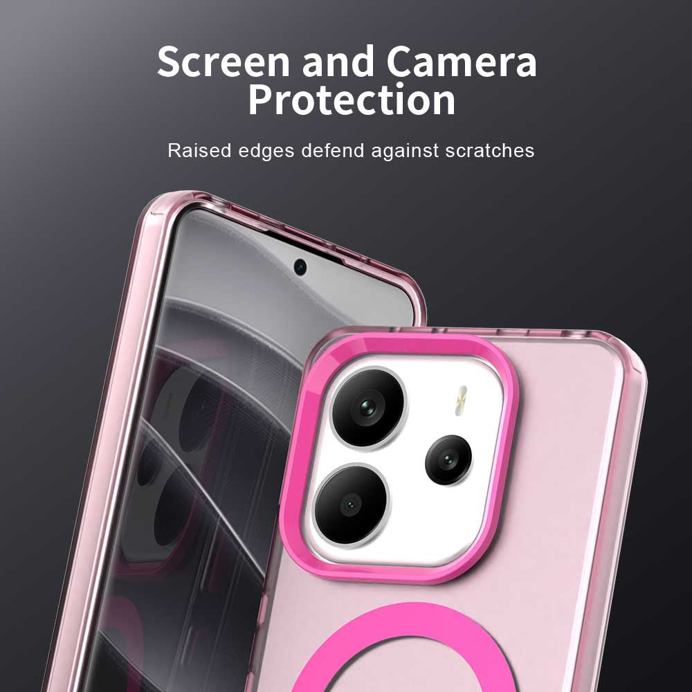 Funda MagSafe para Xiaomi Redmi Note 14 4G (Estándar), Techsuit, CandyCase, Rosa