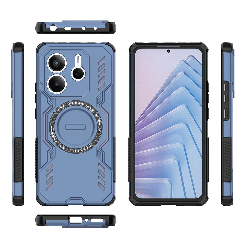 Funda MagSafe para Xiaomi Redmi Note 14 5G, Techsuit, ArmorMag, Azul