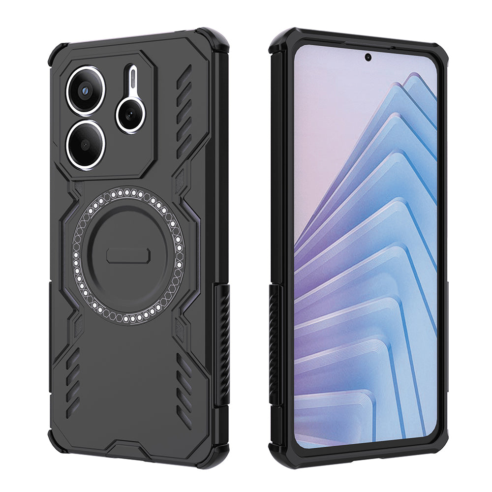 Funda MagSafe para Xiaomi Redmi Note 14 5G, Techsuit, ArmorMag, Negra