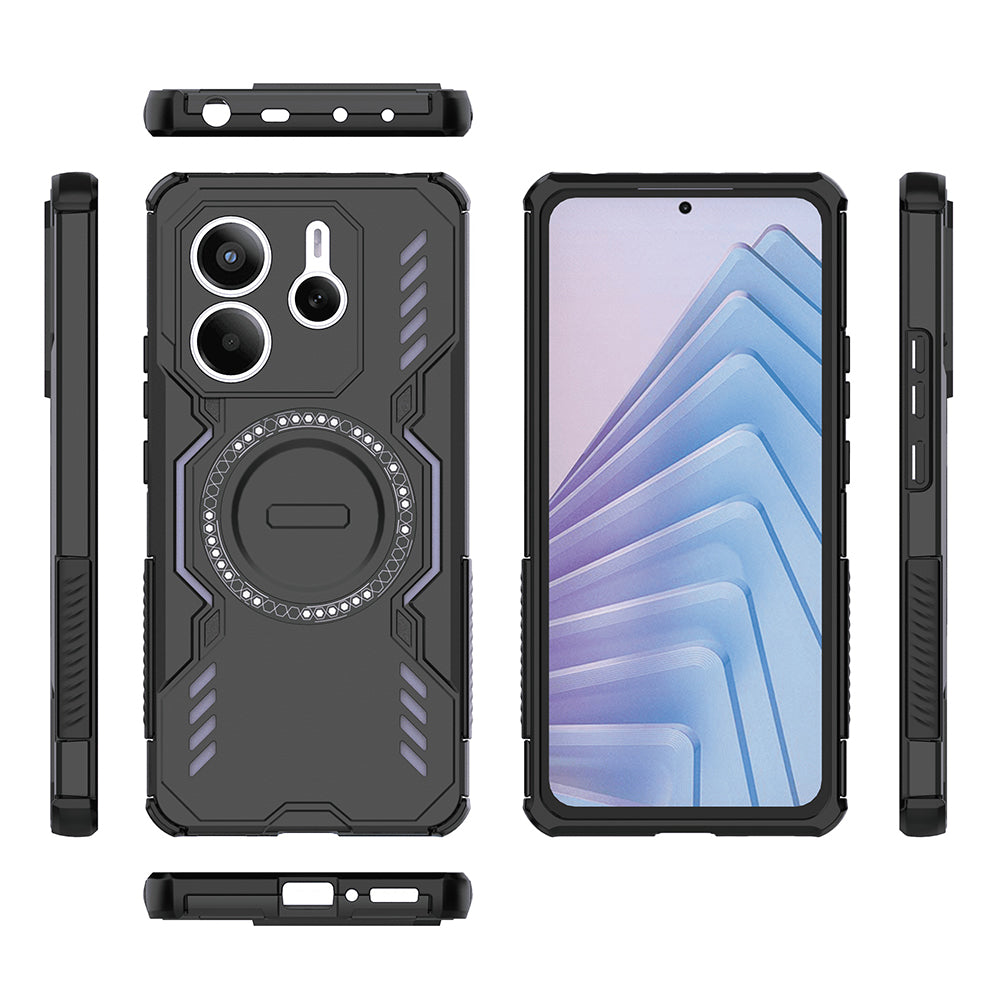 Funda MagSafe para Xiaomi Redmi Note 14 5G, Techsuit, ArmorMag, Negra