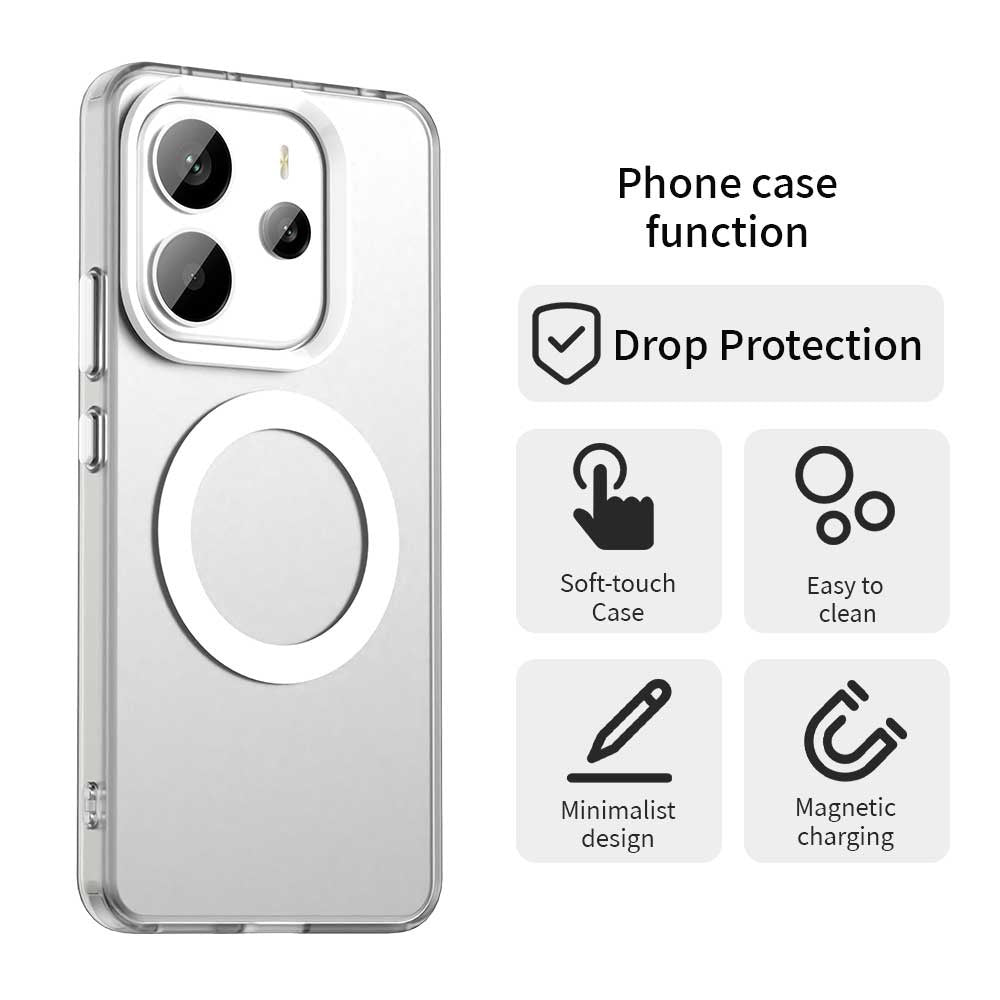 Funda MagSafe para Xiaomi Redmi Note 14 5G, Techsuit, CandyCase, Blanca