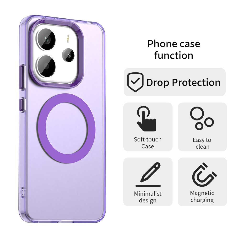 Funda MagSafe para Xiaomi Redmi Note 14 5G, Techsuit, CandyCase, Morado