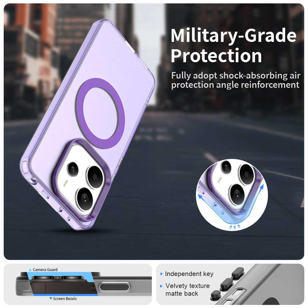 Funda MagSafe para Xiaomi Redmi Note 14 5G, Techsuit, CandyCase, Morado