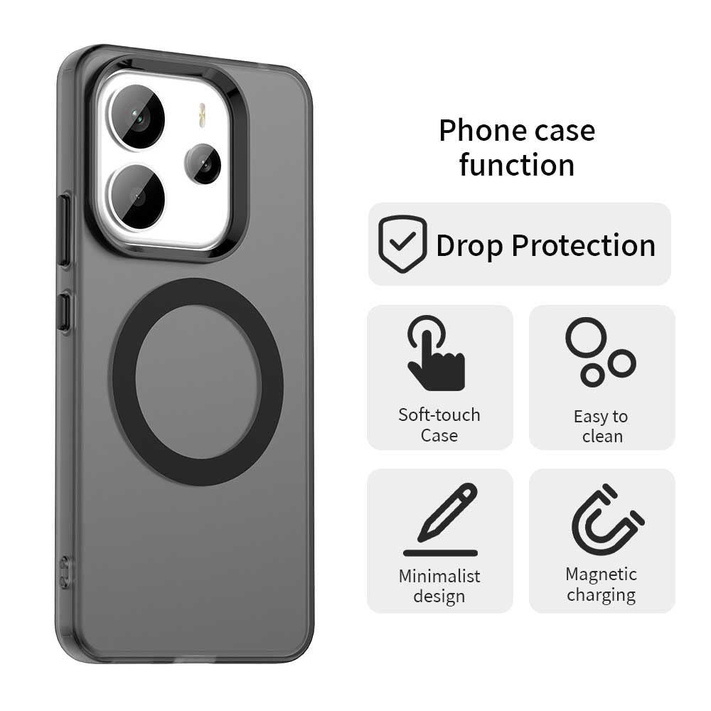 Funda MagSafe para Xiaomi Redmi Note 14 5G, Techsuit, CandyCase, Negra
