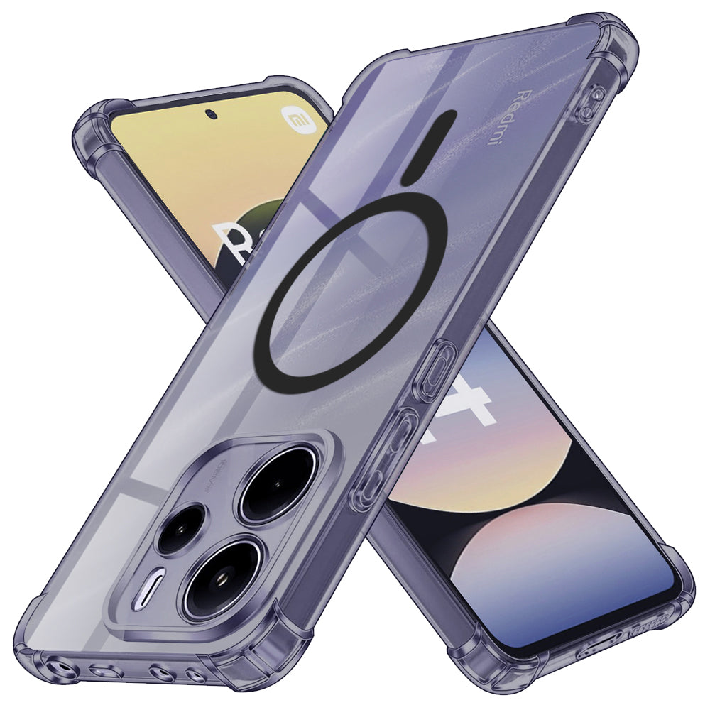 Funda MagSafe para Xiaomi Redmi Note 14 5G, Techsuit, Transparente a prueba de golpes, Ahumado