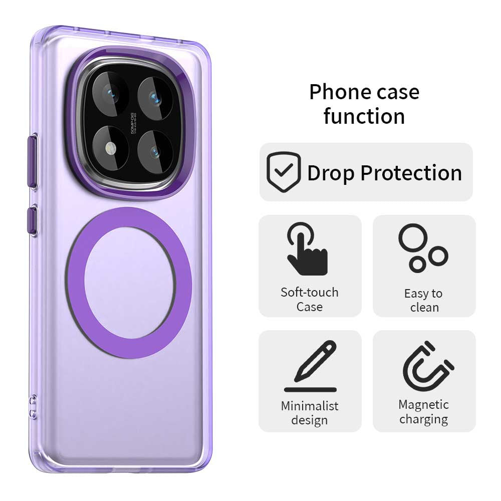 Funda MagSafe para Xiaomi Redmi Note 14 Pro 4G, Techsuit, CandyCase, Morado