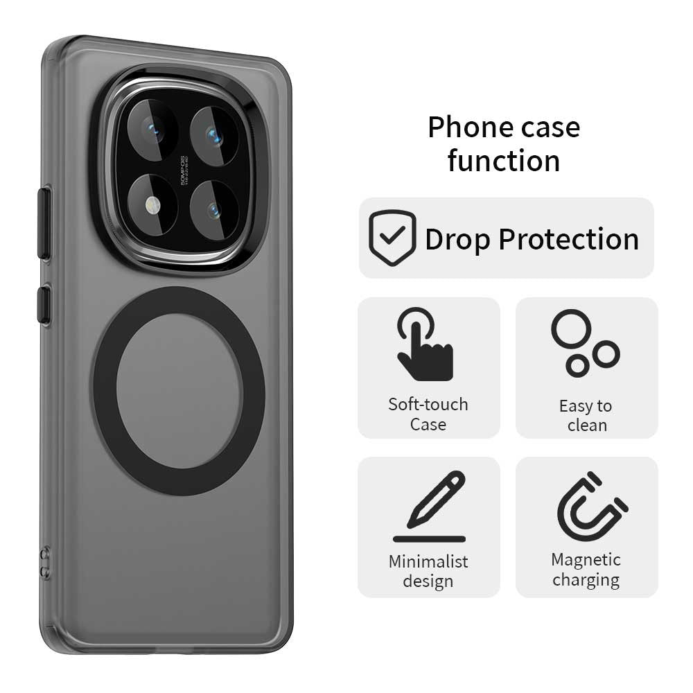 Funda MagSafe para Xiaomi Redmi Note 14 Pro 4G, Techsuit, CandyCase, Negra