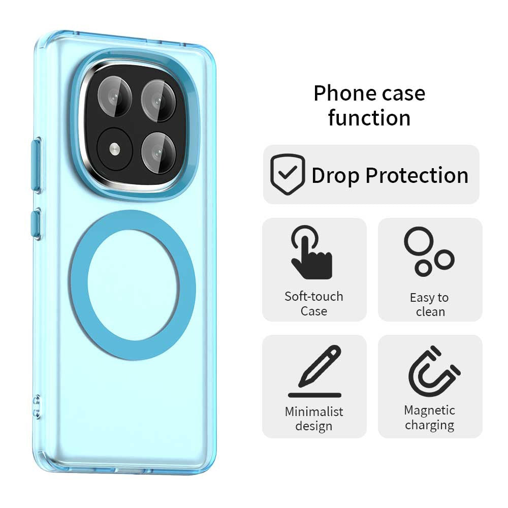 Funda MagSafe para Xiaomi Redmi Note 14 Pro+ 5G, Techsuit, CandyCase, Azul