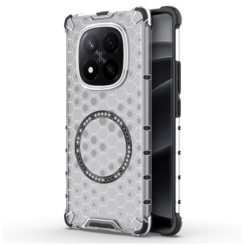 Funda MagSafe para Xiaomi Redmi Note 14 Pro+ 5G, Techsuit, HoneyComb Shield, Blanca