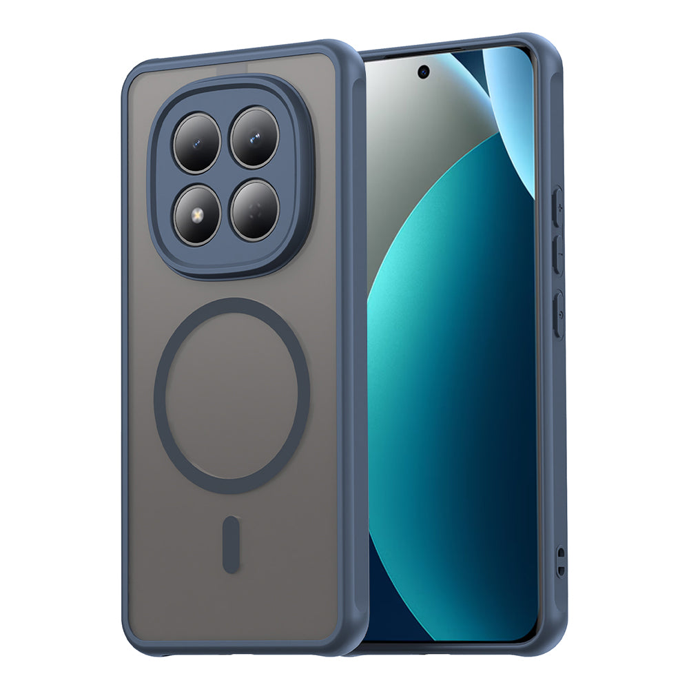 Funda MagSafe para Xiaomi Redmi Note 15 Pro 4G, Techsuit, HaloFrost II, Azul Marino