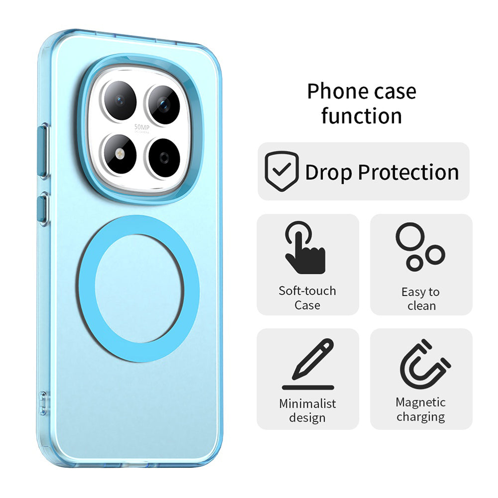 Funda MagSafe para Xiaomi Redmi Note 15 Pro 5G, Techsuit, CandyCase, Azul.