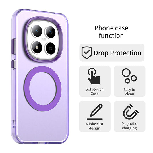 Funda MagSafe para Xiaomi Redmi Note 15 Pro 5G, Techsuit, CandyCase, Morado