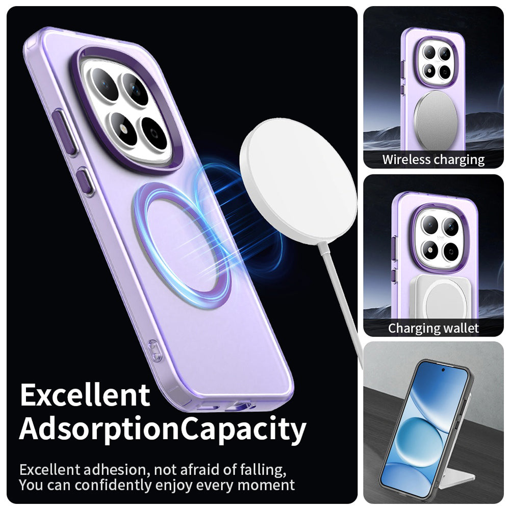 Funda MagSafe para Xiaomi Redmi Note 15 Pro 5G, Techsuit, CandyCase, Morado