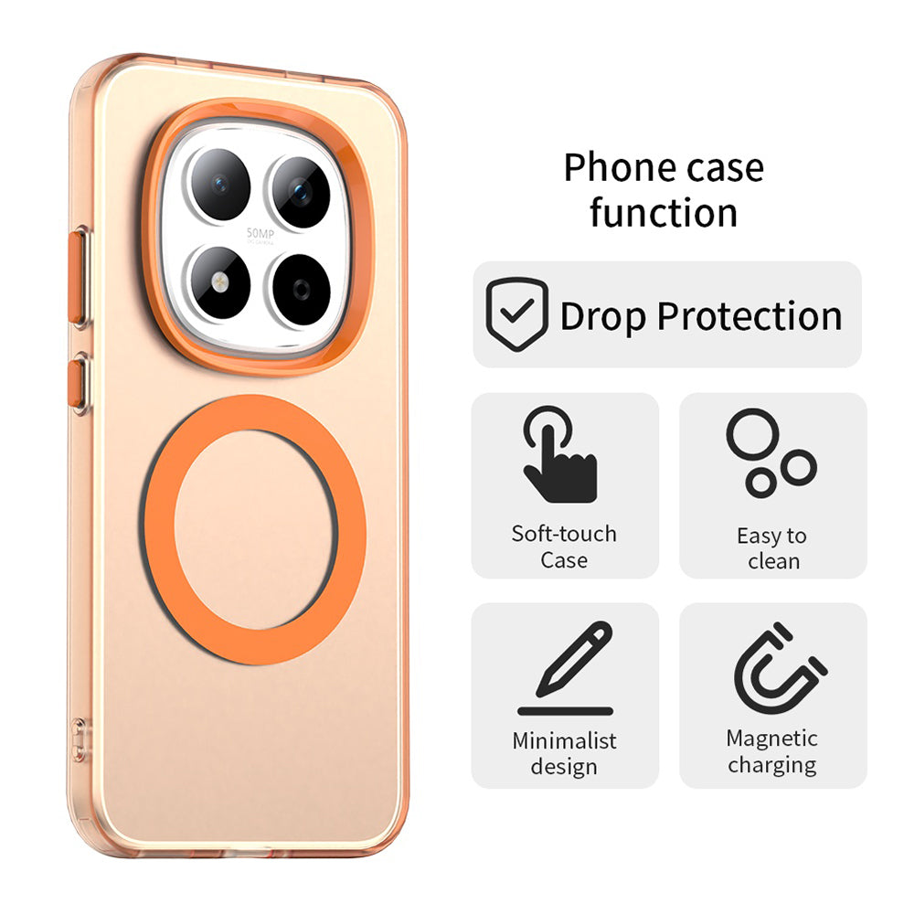 Funda MagSafe para Xiaomi Redmi Note 15 Pro 5G, Techsuit, CandyCase, Naranja