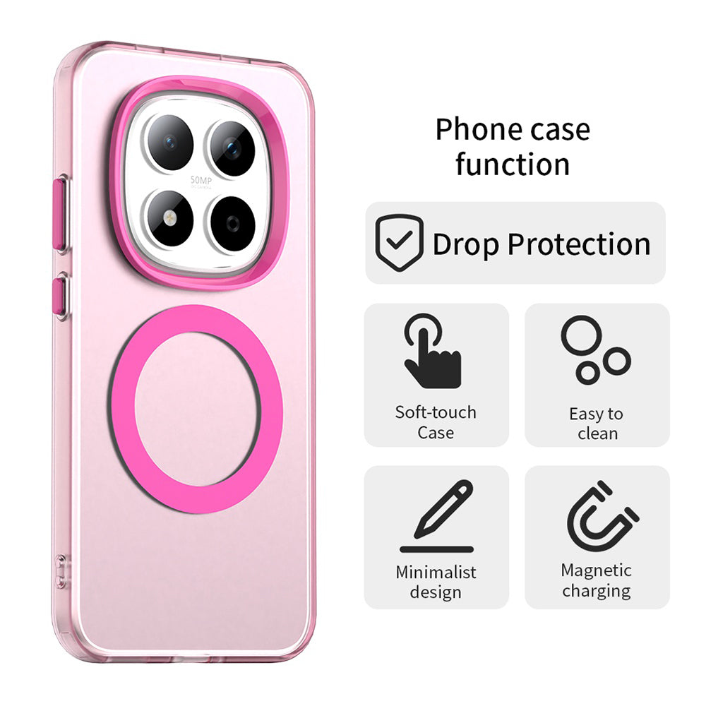 Funda MagSafe para Xiaomi Redmi Note 15 Pro 5G, Techsuit, CandyCase, Rosa