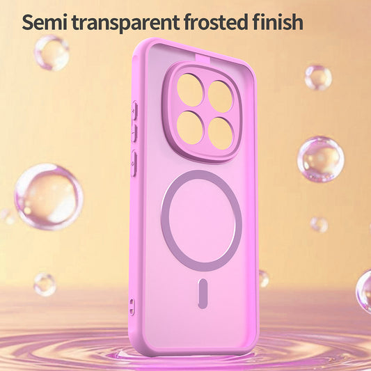 Funda MagSafe para Xiaomi Redmi Note 15 Pro 5G, Techsuit, HaloFrost II, Rosa