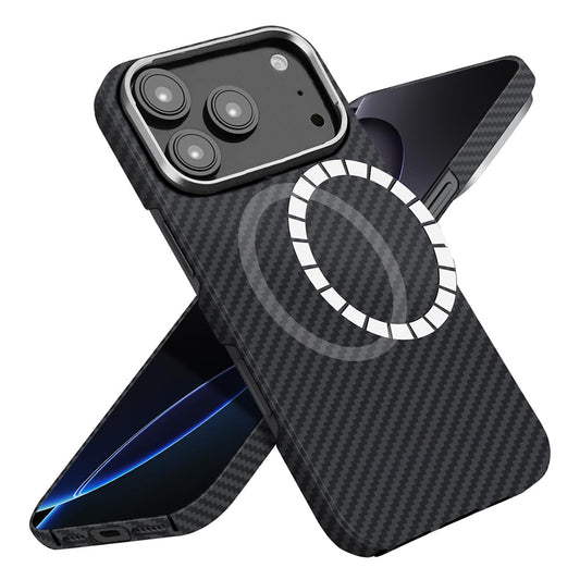 Funda MagSafe para Apple iPhone 17 Pro Max, Techsuit, Fibra de Aramida, Negra