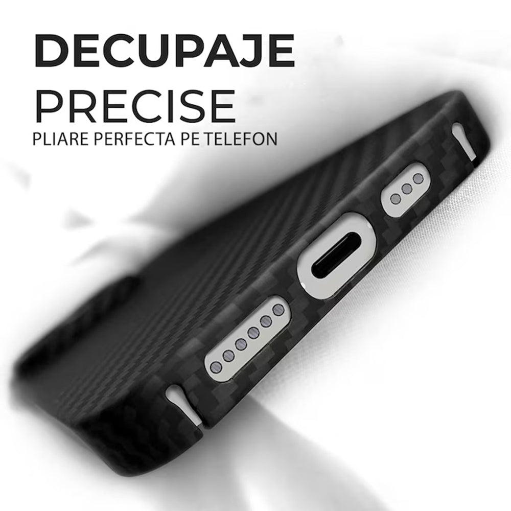 Funda MagSafe para Apple iPhone 17 Pro Max, Techsuit, Fibra de Aramida, Negra