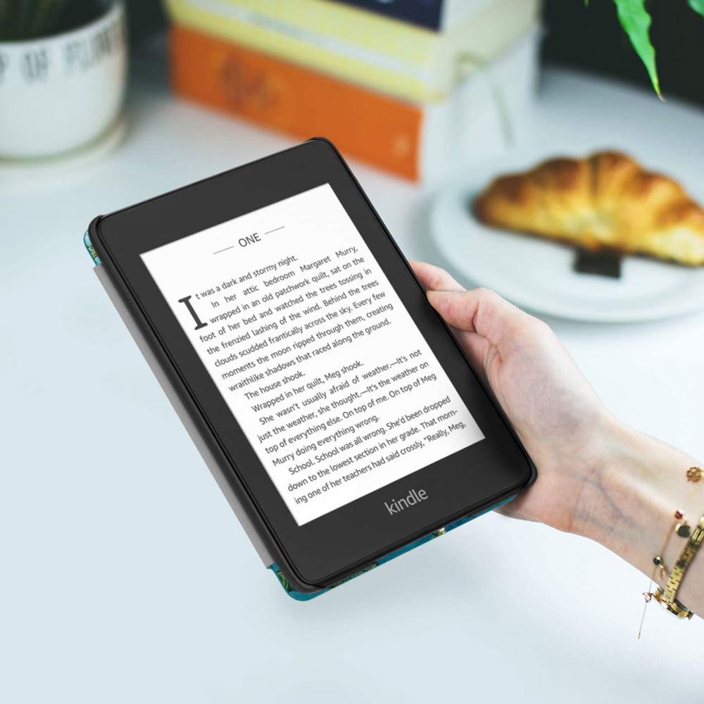 Funda para Amazon Kindle Paperwhite 5 pulgadas, Techsuit, SmartCover, Negra