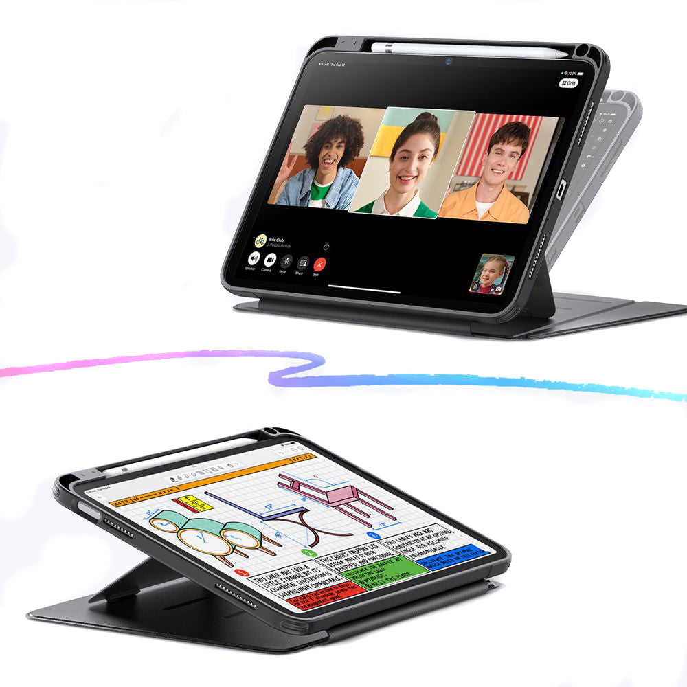 Funda para Apple iPad Air 11 (2026) / iPad Air 11 (2025) / Air 11 (2024) / Air (2022) / Air (2020), ESR, Flip Hybrid, Negra