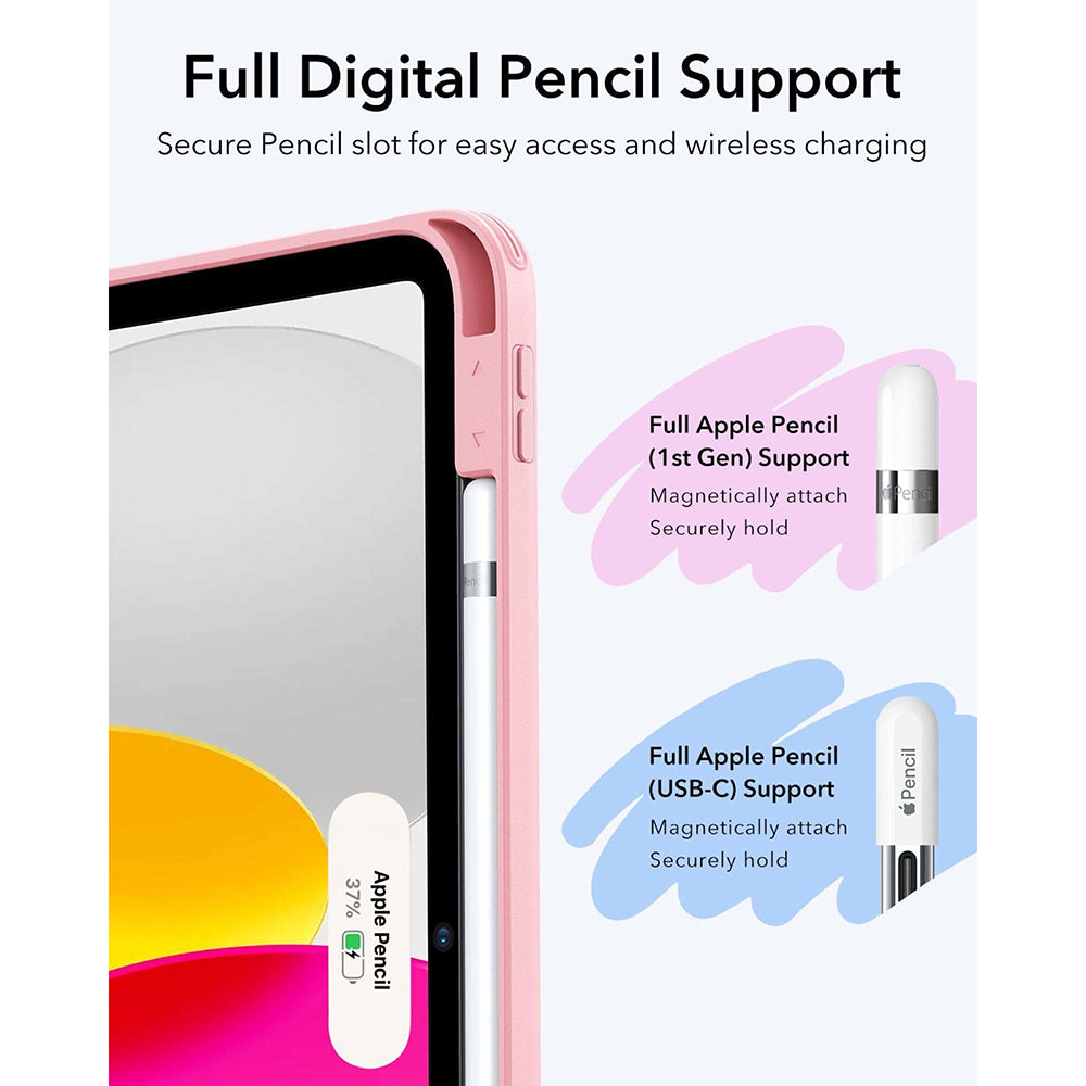 Funda para Apple iPad (2025) / (2022), ESR, Flip Hybrid, Rosa