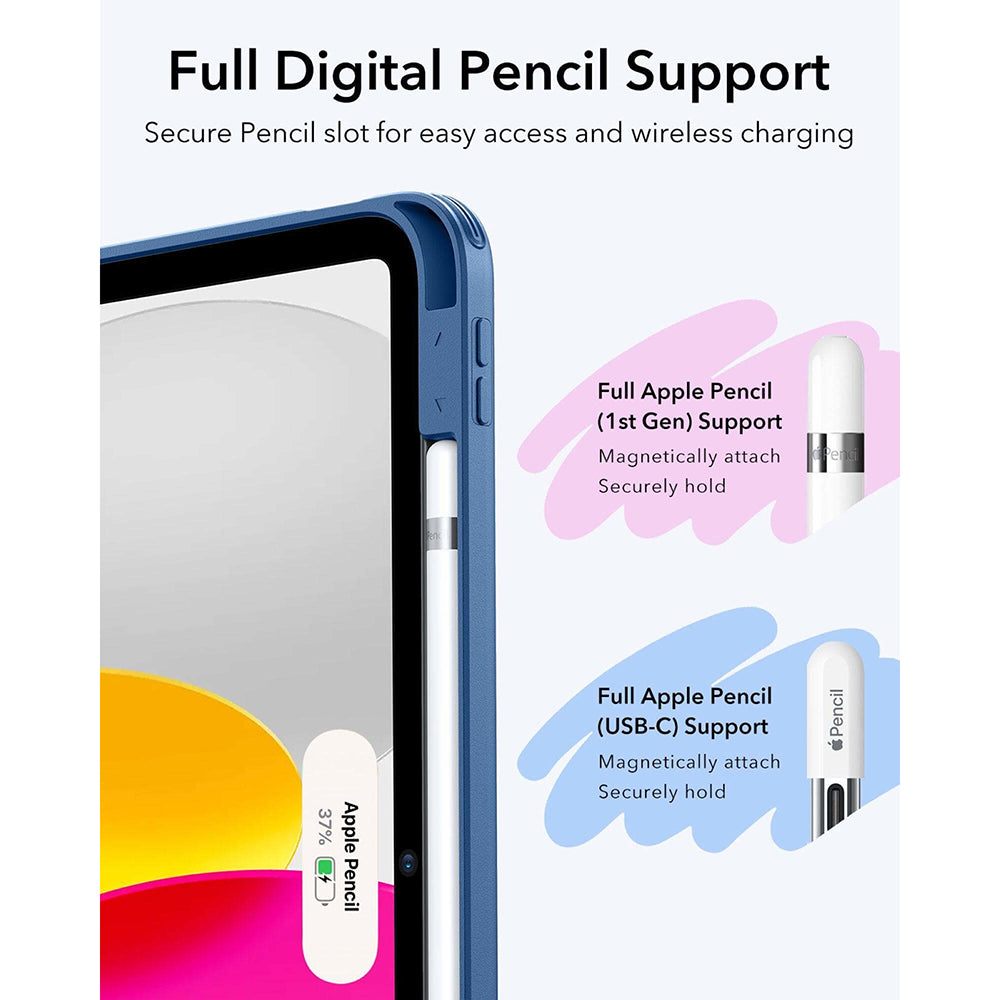 Funda para Apple iPad (2025) / (2022), ESR, Flip Hybrid, Azul