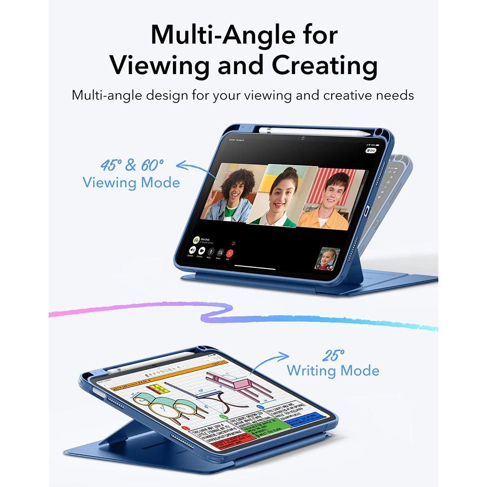 Funda para Apple iPad (2025) / (2022), ESR, Flip Hybrid, Azul