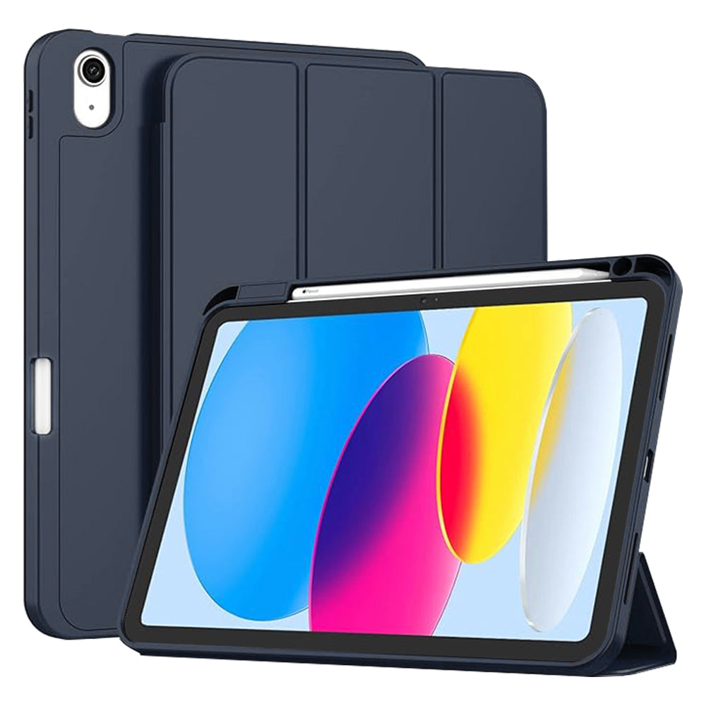 Funda para Apple iPad (2025) / (2022), Techsuit, Flex Trifold, Azul marino