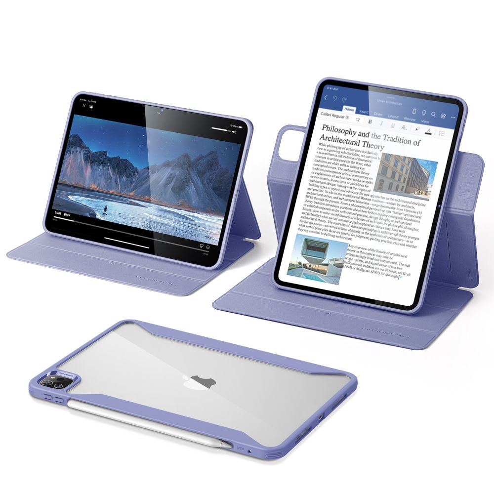 Funda para Apple iPad Pro 13 (2024), ESR, Rebound Hybrid, Morado