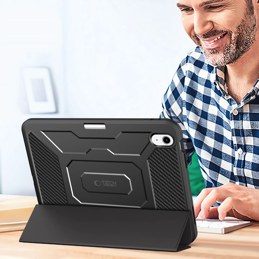 Funda para Apple iPad (2025) / iPad (2022), Tech-Protect, Endurance, Negra