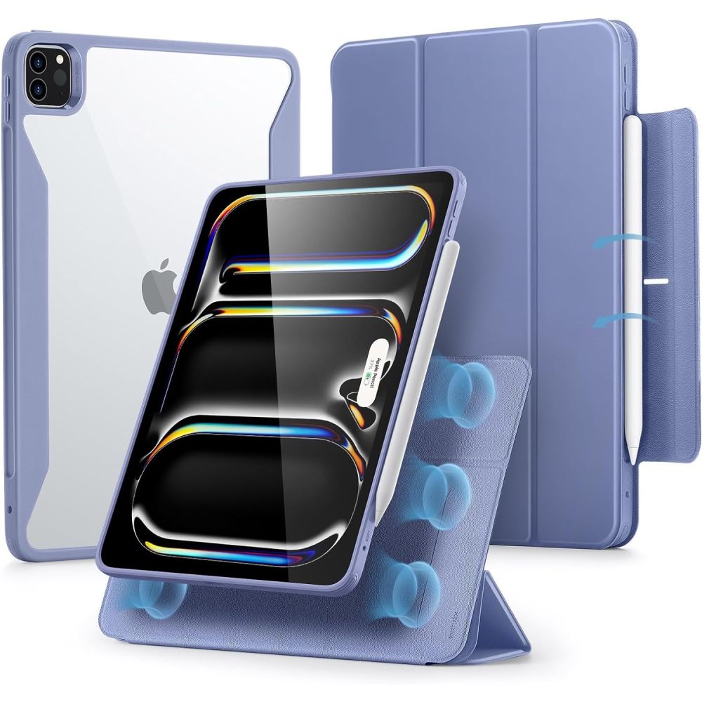 Funda para Apple iPad Pro 13 (2024), ESR, Rebound Hybrid, Morado