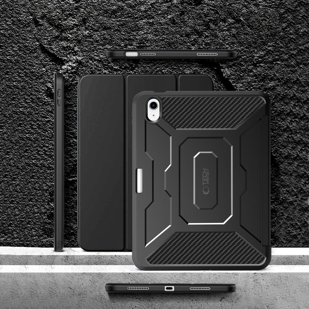 Funda para Apple iPad (2025) / iPad (2022), Tech-Protect, Endurance, Negra