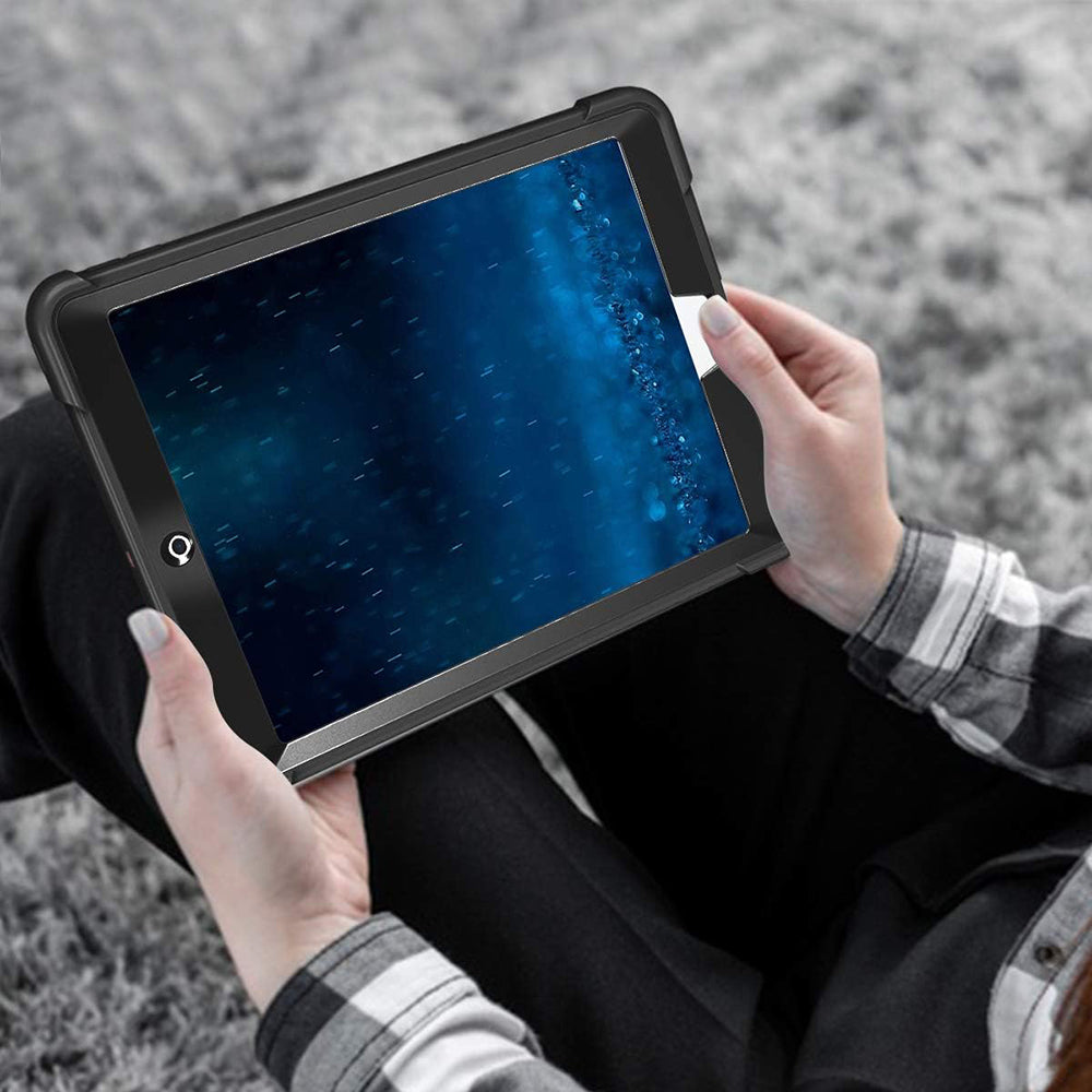Funda para Apple iPad 9.7 (2018) / 9.7 (2017), Techsuit, Rugged TabShell, Negra