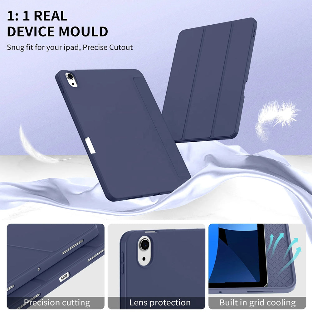 Funda para Apple iPad Air 11 (2026) / iPad Air 11 (2025) / Air 11 (2024), Techsuit, Flex Trifold, Azul marino