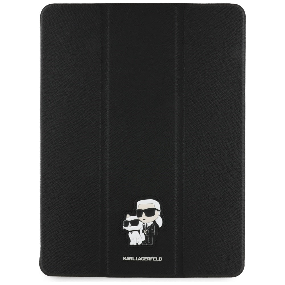 Case for Apple iPad Air 13 (2026) / Air 13 (2025) / Air 13 (2024), Karl Lagerfeld, Saffiano Karl & Choupette, Black