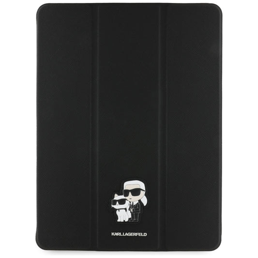 Funda para Apple iPad Air 13 (2025) / Air 13 (2024), Karl Lagerfeld, Saffiano Karl & Choupette, Negra.