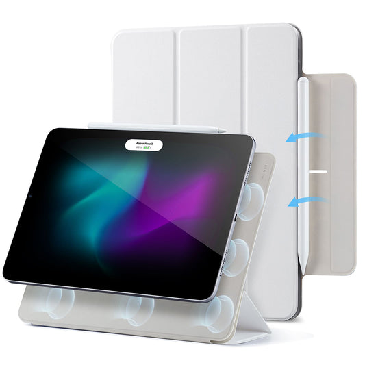 Funda para Apple iPad Air 13 (2025) / Air 13 (2024) / Pro 12.9 (2022) / Pro 12.9 (2021) / Pro 12.9 (2020), ESR, Rebound, Blanca