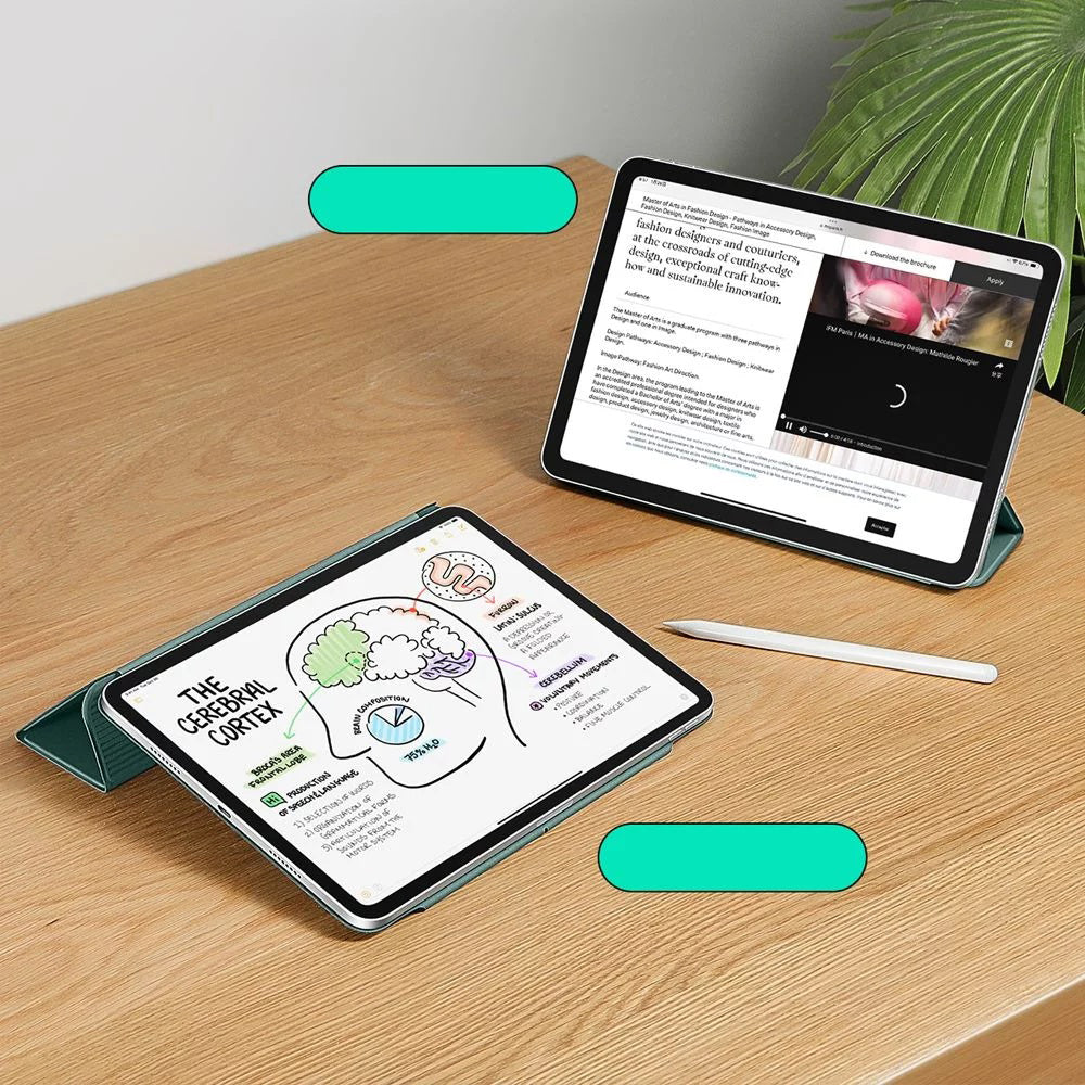 Funda para Apple iPad Air 13 (2026) / Air 13 (2025) / Air 13 (2024) / Pro 12.9 (2022) / Pro 12.9 (2021), ESR, Rebound, Verde Satinado