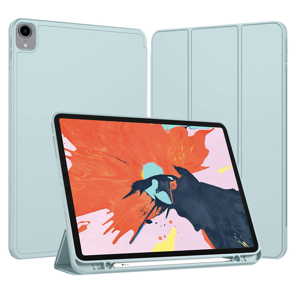 Funda para Apple iPad Pro 12.9 (2022) / Pro 12.9 (2021) / Pro 12.9 (2020) / Pro 12.9 (2018), Techsuit, Flex Trifold, Azul