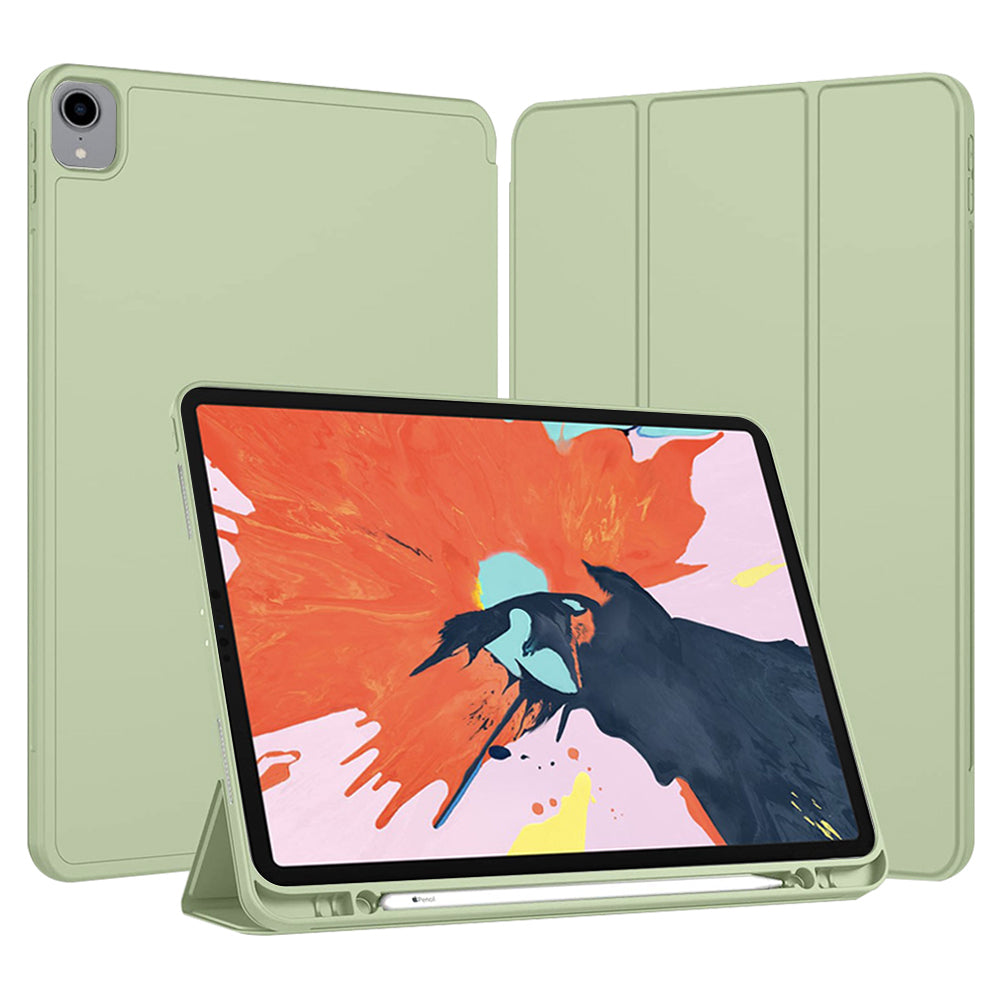 Funda para Apple iPad Pro 12.9 (2022) / Pro 12.9 (2021) / Pro 12.9 (2020) / Pro 12.9 (2018), Techsuit, Flex Trifold, Verde Matcha
