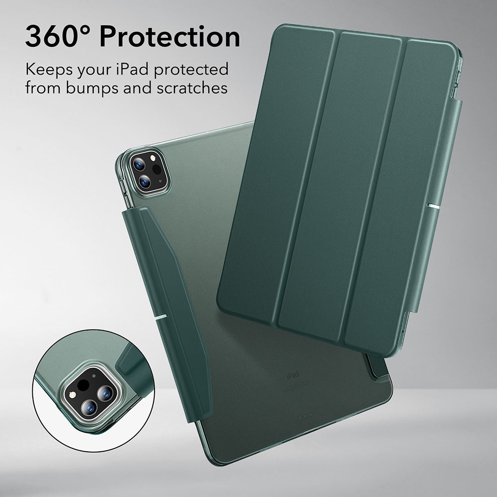 Funda para Apple iPad Pro 13 (2024), ESR, Ascend Trifold, Verde Satinado