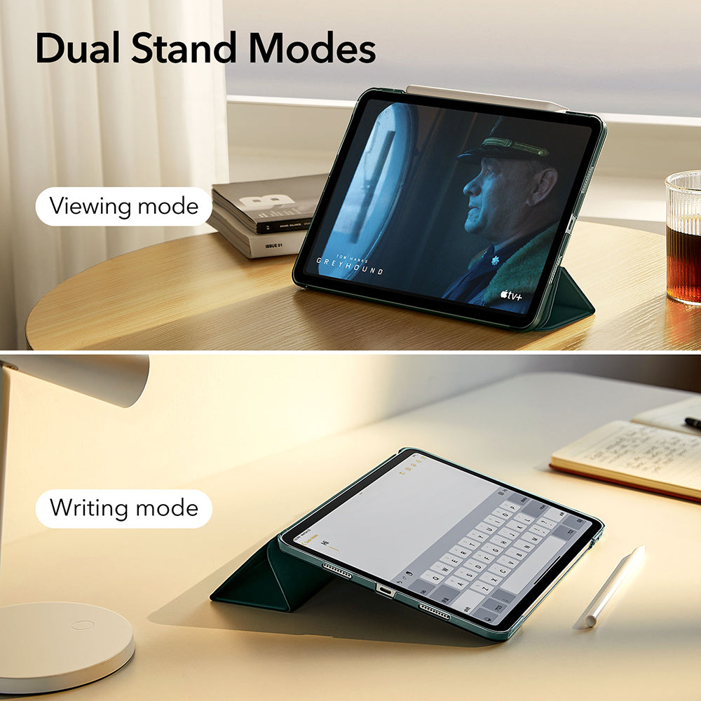 Funda para Apple iPad Pro 13 (2024), ESR, Ascend Trifold, Verde Satinado
